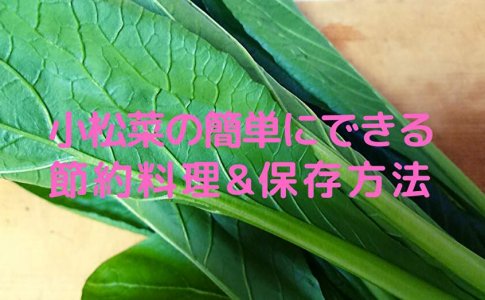 小松菜の保存方法